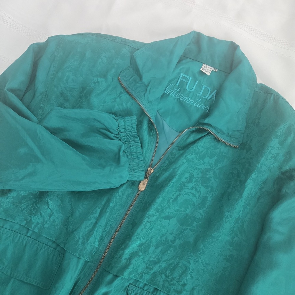 VTG FUDA International 100% Silk Jacket Womens Medium